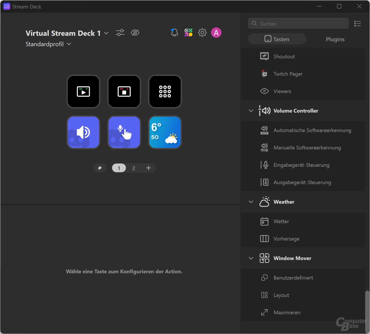 Ein virtuelles Steam Deck erweitert die Tastenzahl um Tasten auf dem Bildschirm des Computers