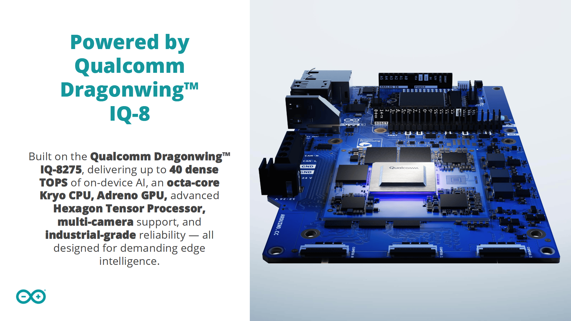 Ardunio VentUNO Q mit Qualcomm Dragonwing IQ-8
