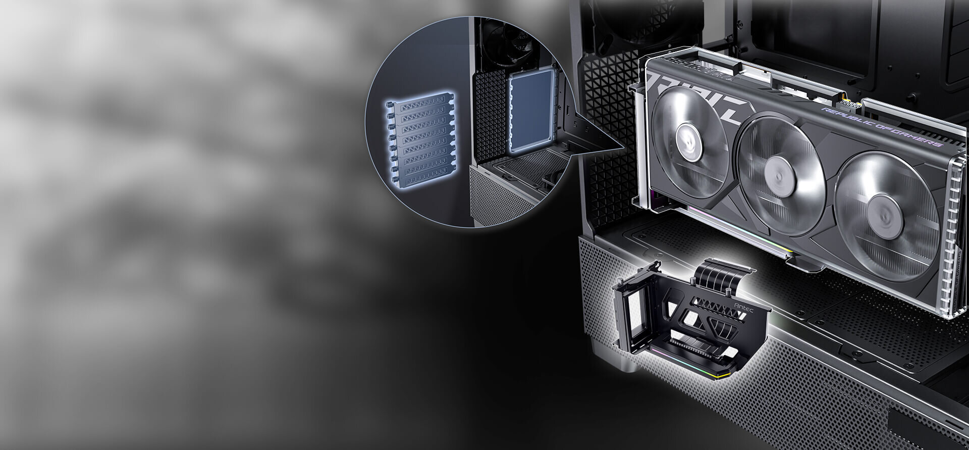 Antec Flux Pro Noctua Edition im Test: Optionales GPU-Bracket