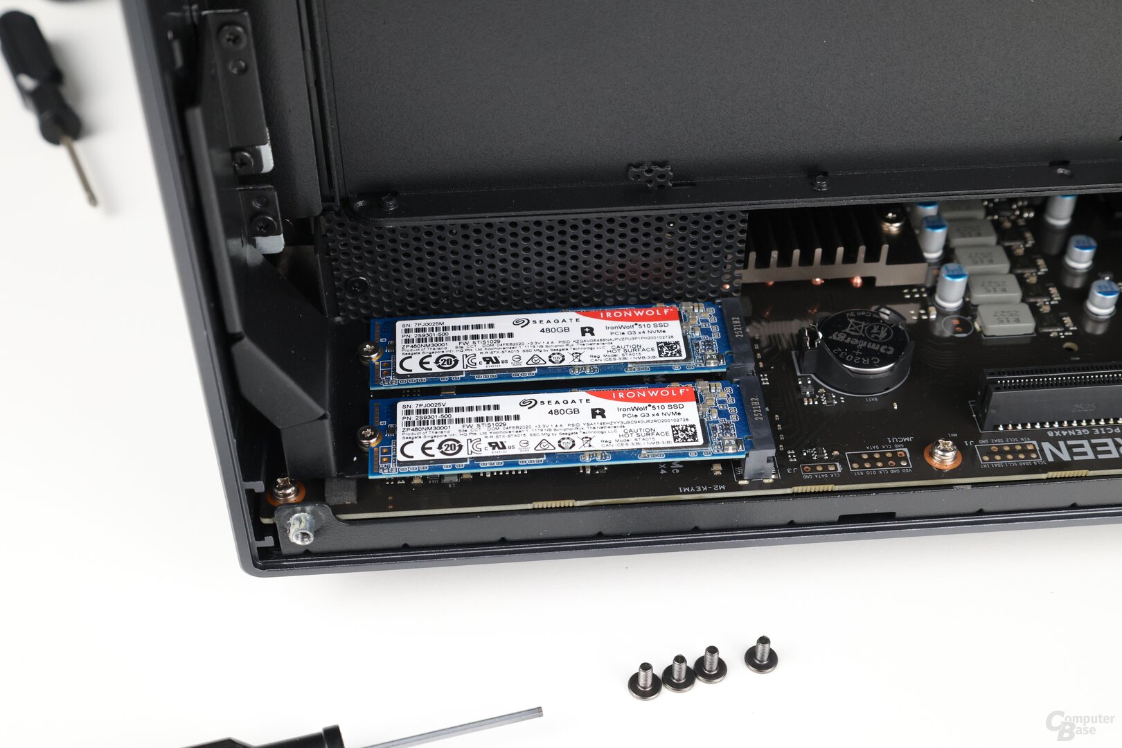 Im iDX6011 Pro eingebaute M.2-SSDs