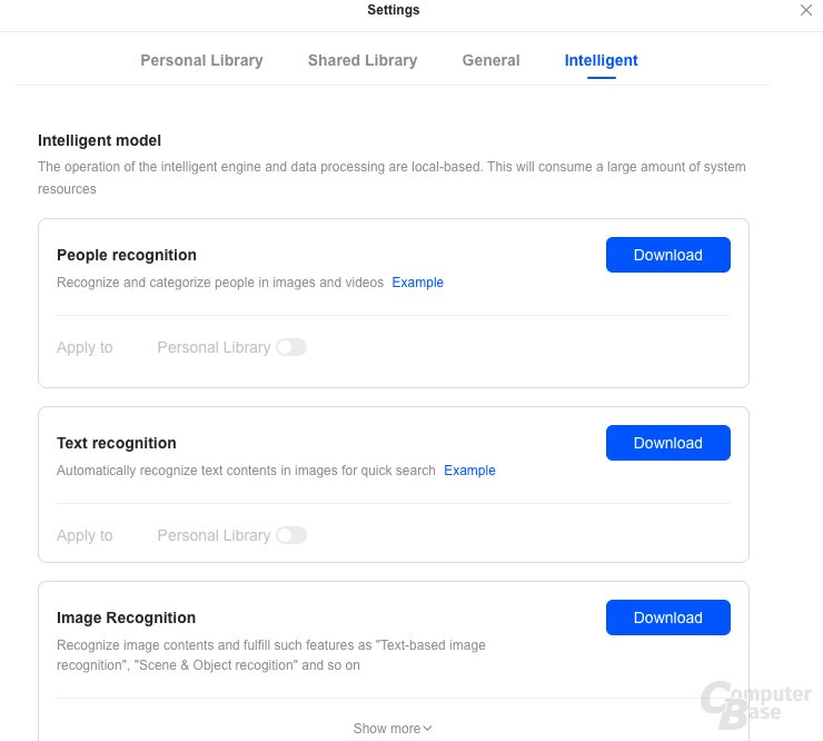 Die AI-Funktionen für die Fotos-App müssen erst heruntergeladen und aktiviert werden