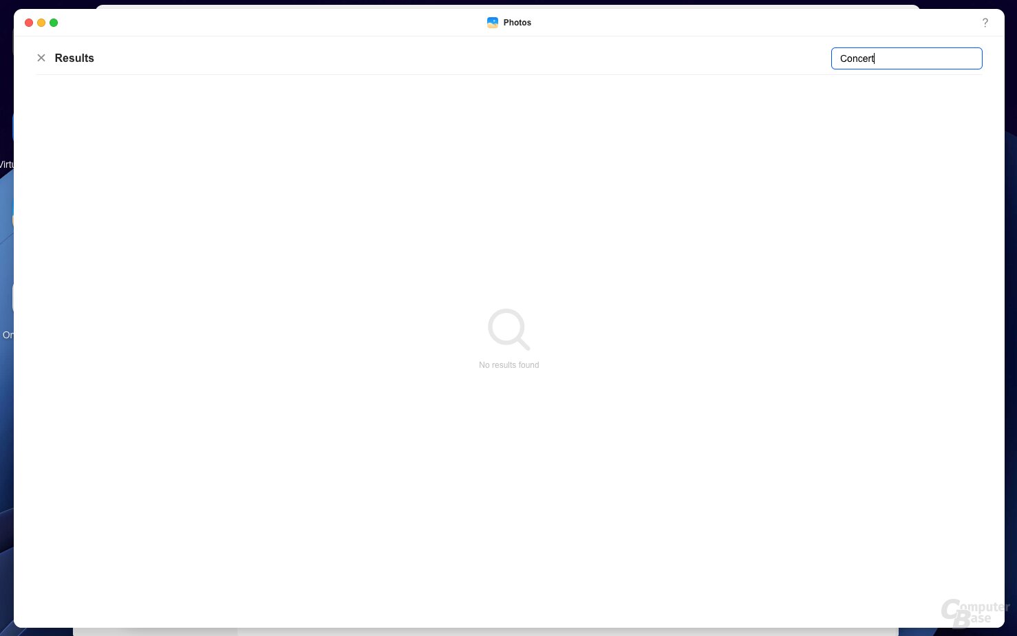 Inkonsistente Suchergebnisse in der Fotos-App und in Uliya