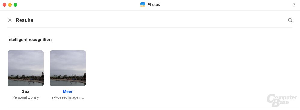 Inkonsistente Suchergebnisse in der Fotos-App und in Uliya
