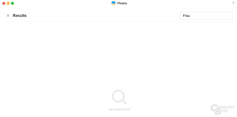 Inkonsistente Suchergebnisse in der Fotos-App und in Uliya