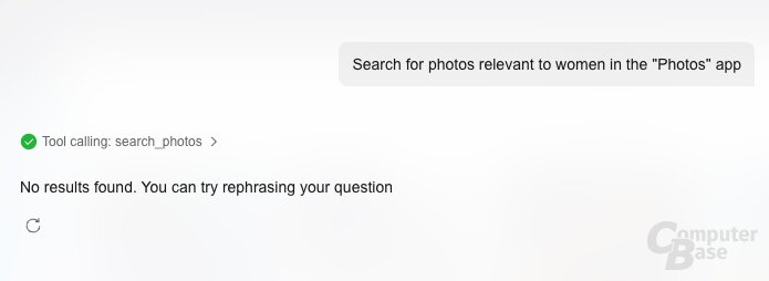 Inkonsistente Suchergebnisse in der Fotos-App und in Uliya