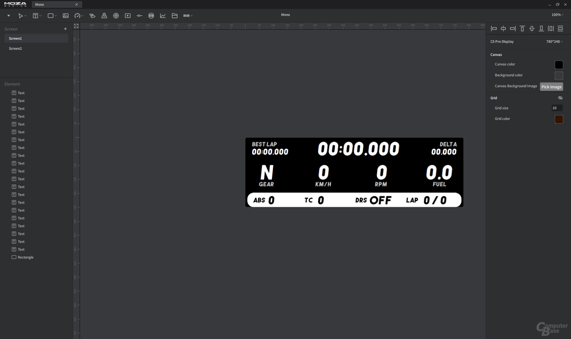 Moza Pit House – Dashboard Editor