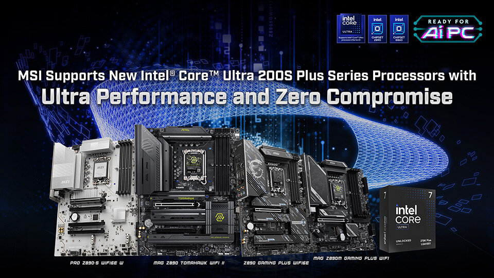 MSI zum Start von Intel Core Ultra 200S Plus