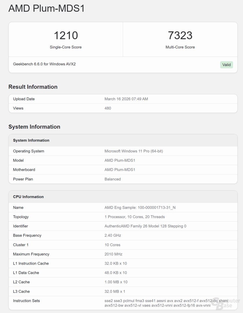 Die ersten Geekbench-Einträge mit AMD Medusa Point