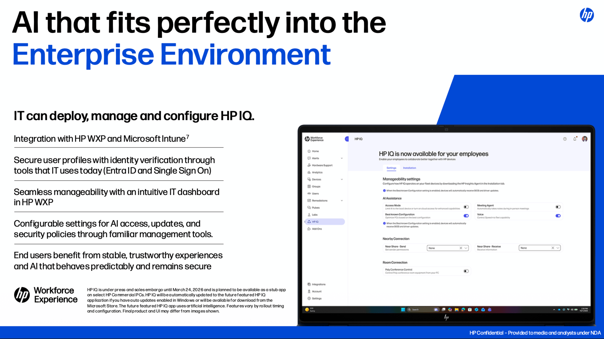 HP IQ ist ein KI-Assistent für Business-Kunden, der vorrangig local ausgeführt wird und Geräte klassenübergreifend verbinden können soll