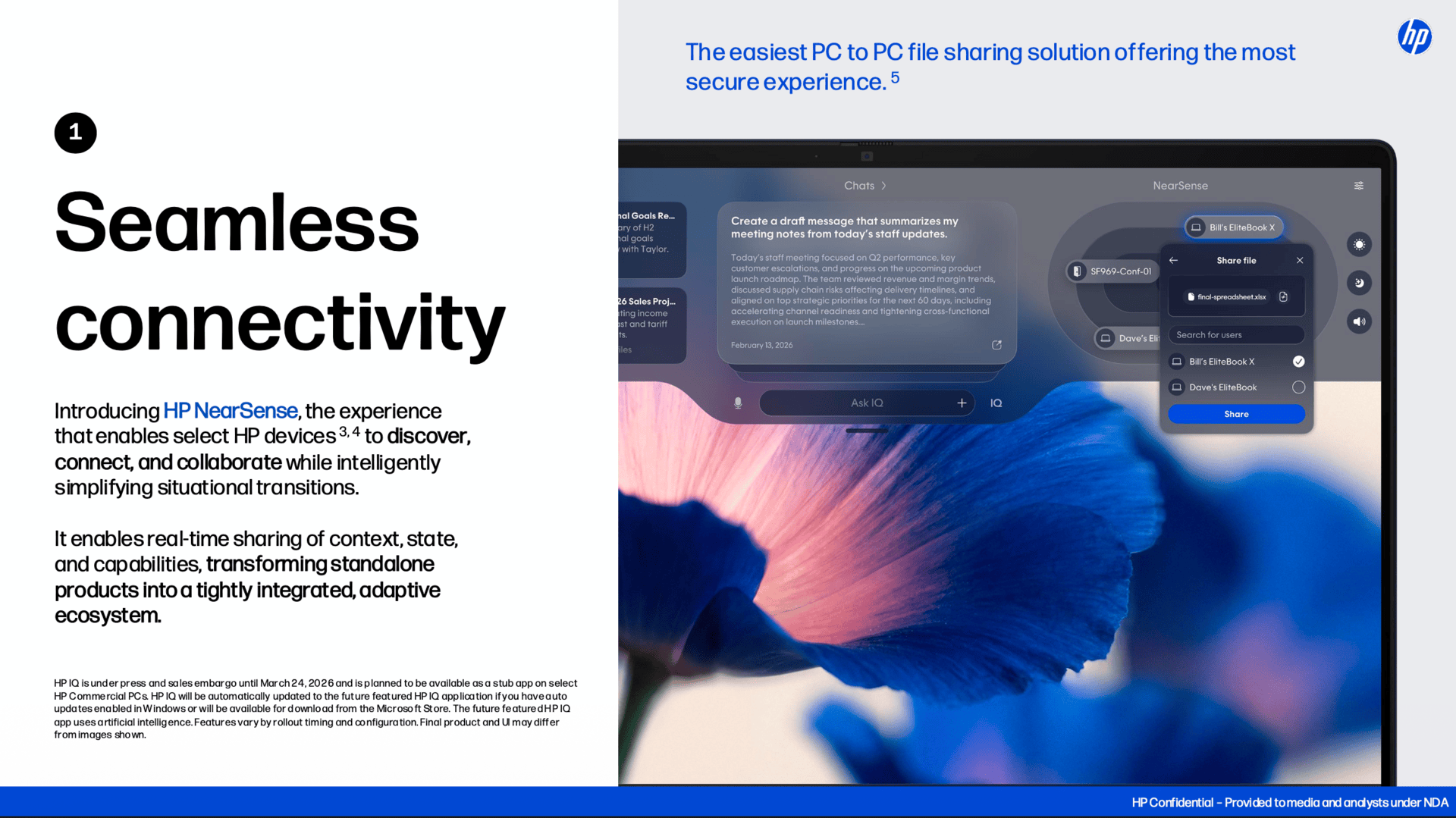 HP IQ ist ein KI-Assistent für Business-Kunden, der vorrangig local ausgeführt wird und Geräte klassenübergreifend verbinden können soll