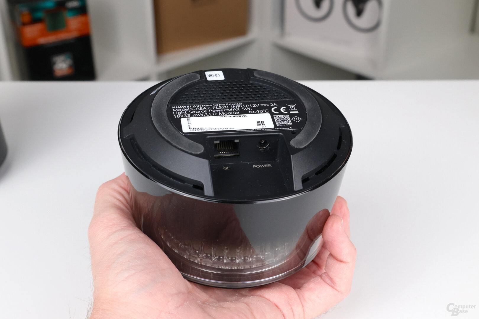 Anschlüsse des Repeaters des WiFi Mesh X3 Pro