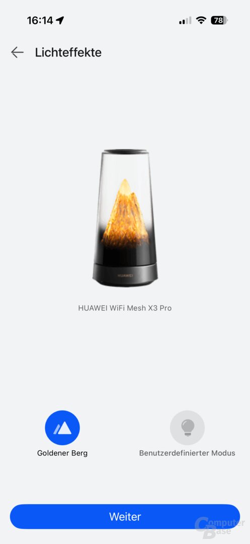 Einstellungen des Huawei WiFi Mesh X3 Pro in der AI-Life-App