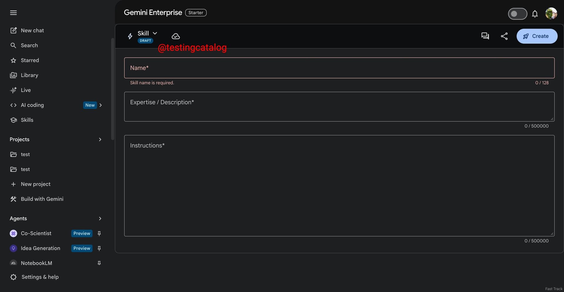 Auch die Erstellung eigener Skills soll möglich sein