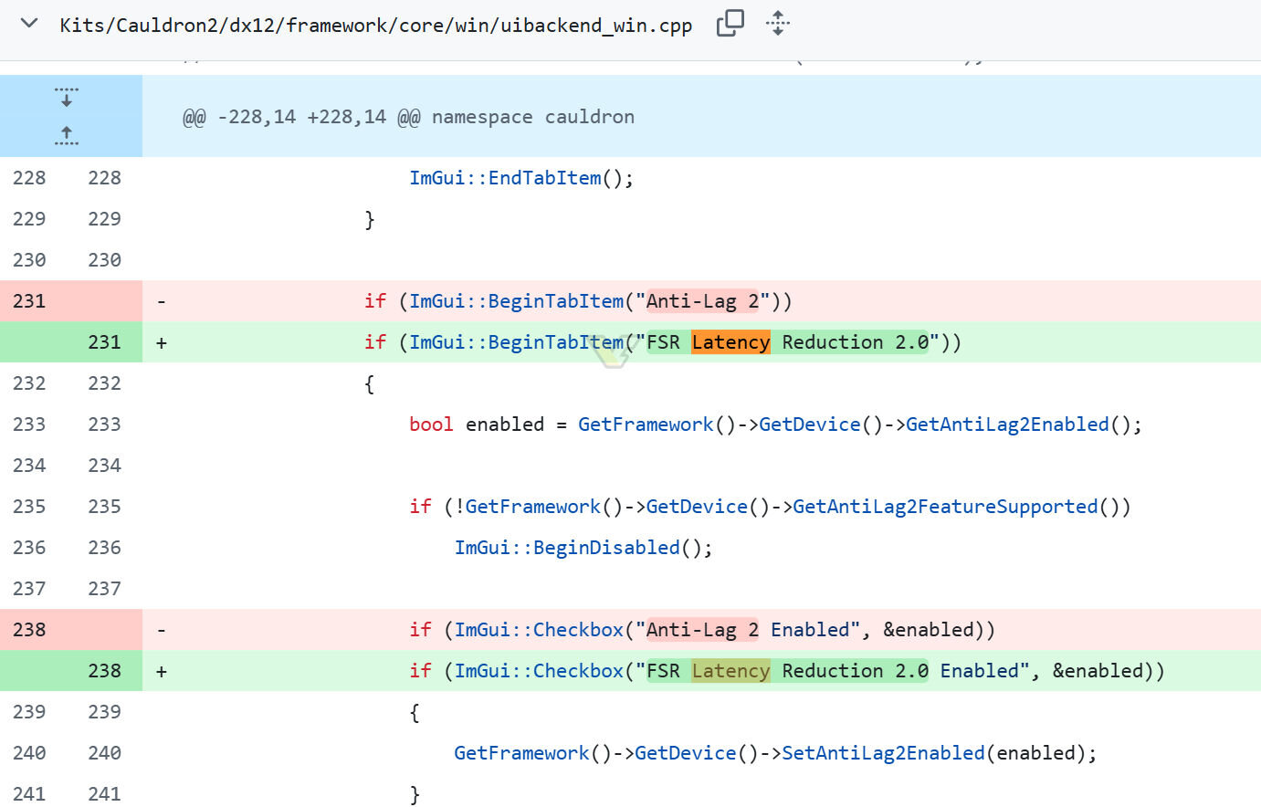 Im aktuellen FSR SDK 2.2 hat AMD Anti-Lag 2 in FSR Latency Reduction 2.0 umbenannt