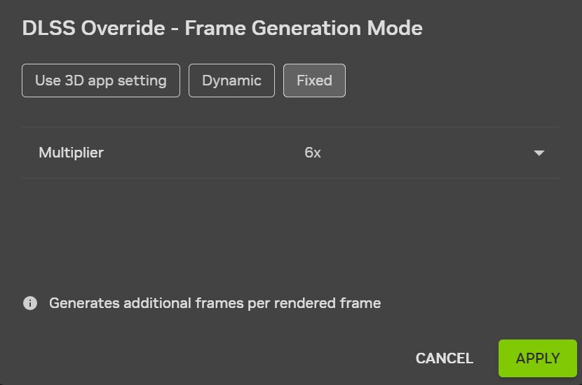So wird MFG 6× in der Nvidia App (aktuelle Beta) aktiviert