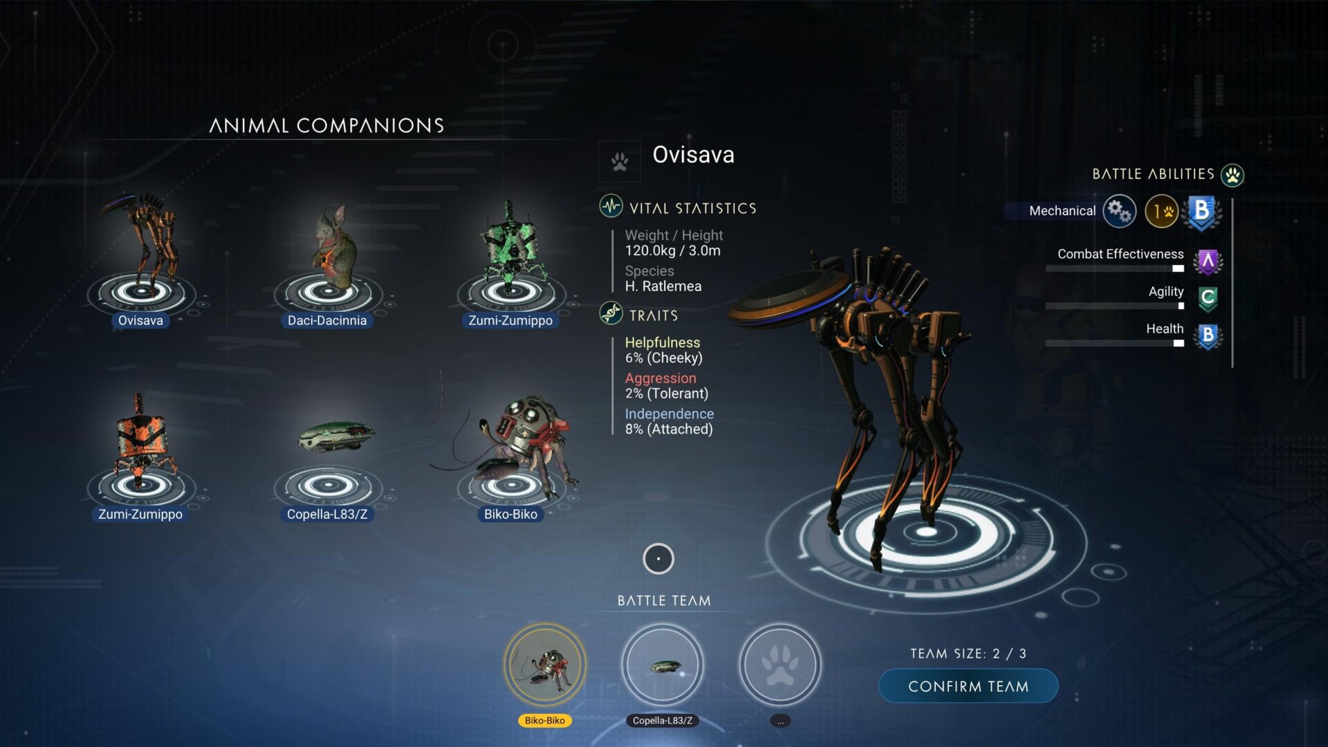 Kreaturen werden in Teams zusammengestellt