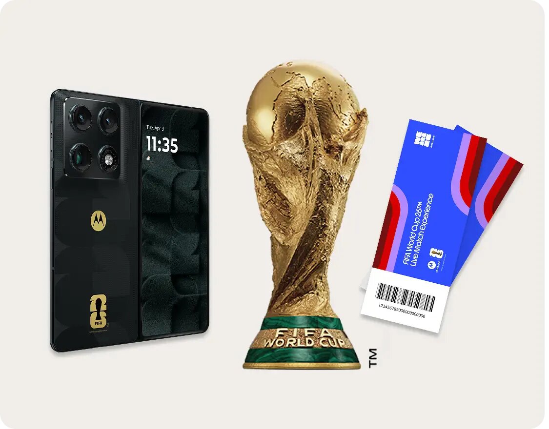 Das Razr Fold FIFA World Cup 26™ Collection kommt mit gratis WM-Ticket(s)