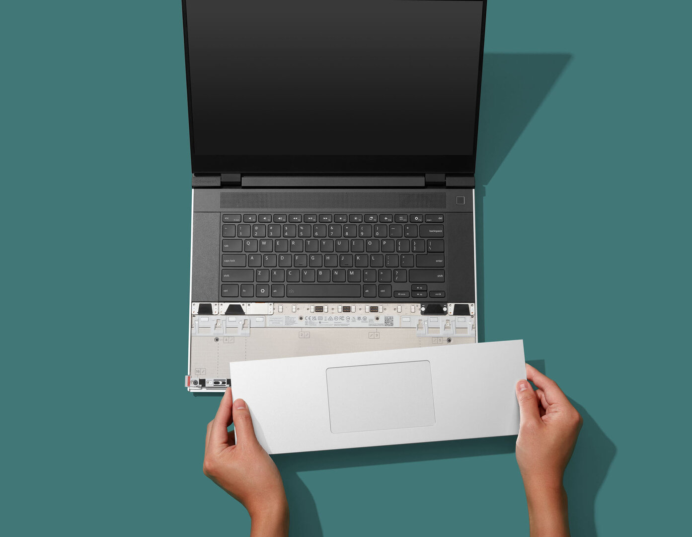 Das neue Haptic Touchpad des Laptop 13 Pro in einem Alu-Modul gibt es auch für den Framework 16