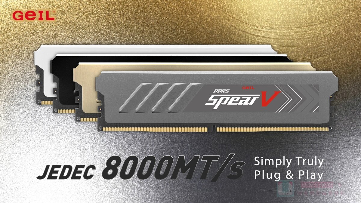 DDR5 8.000 MT/s mit JEDEC-Profil bei GeILs Spear-V-Serie