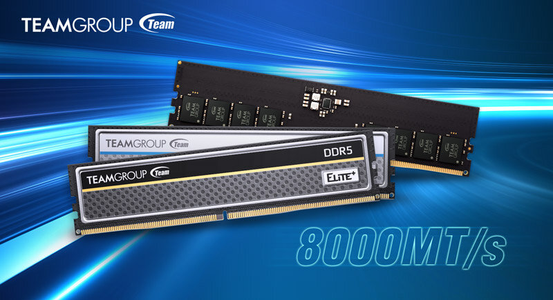 Team Group Elite (Plus) DDR5 mit 8.000 MT/s bei 1,1 Volt