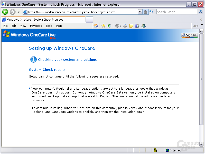 Windows OneCare Live Beta