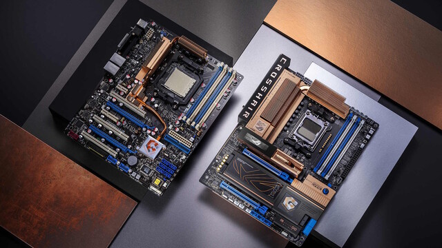ROG Crosshair 2006: Asus' top-aktuelles Retro-Mainboard trägt viel blankes Kupfer