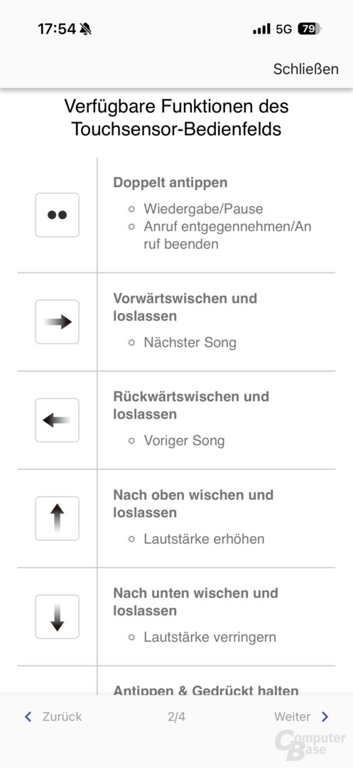 Bedienung des 1000X The Collexion