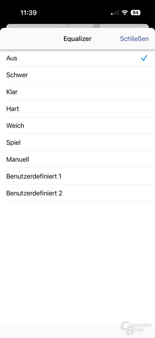 10-Band-Equalizer mit Presets