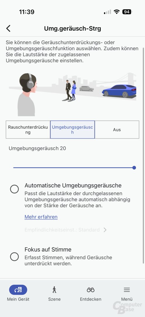 Umgebungsgeräuschsteuerung