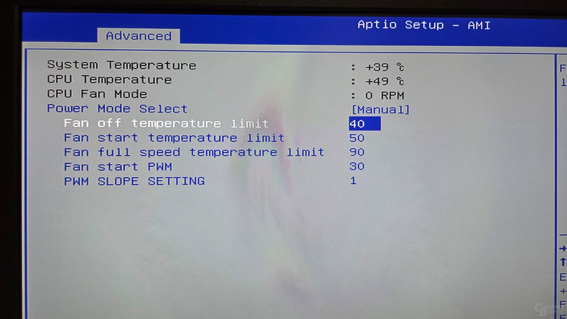 Lüftereinstellung im BIOS