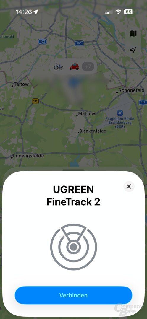 Ugreen FineTrack 2 unter iOS hinzufügen