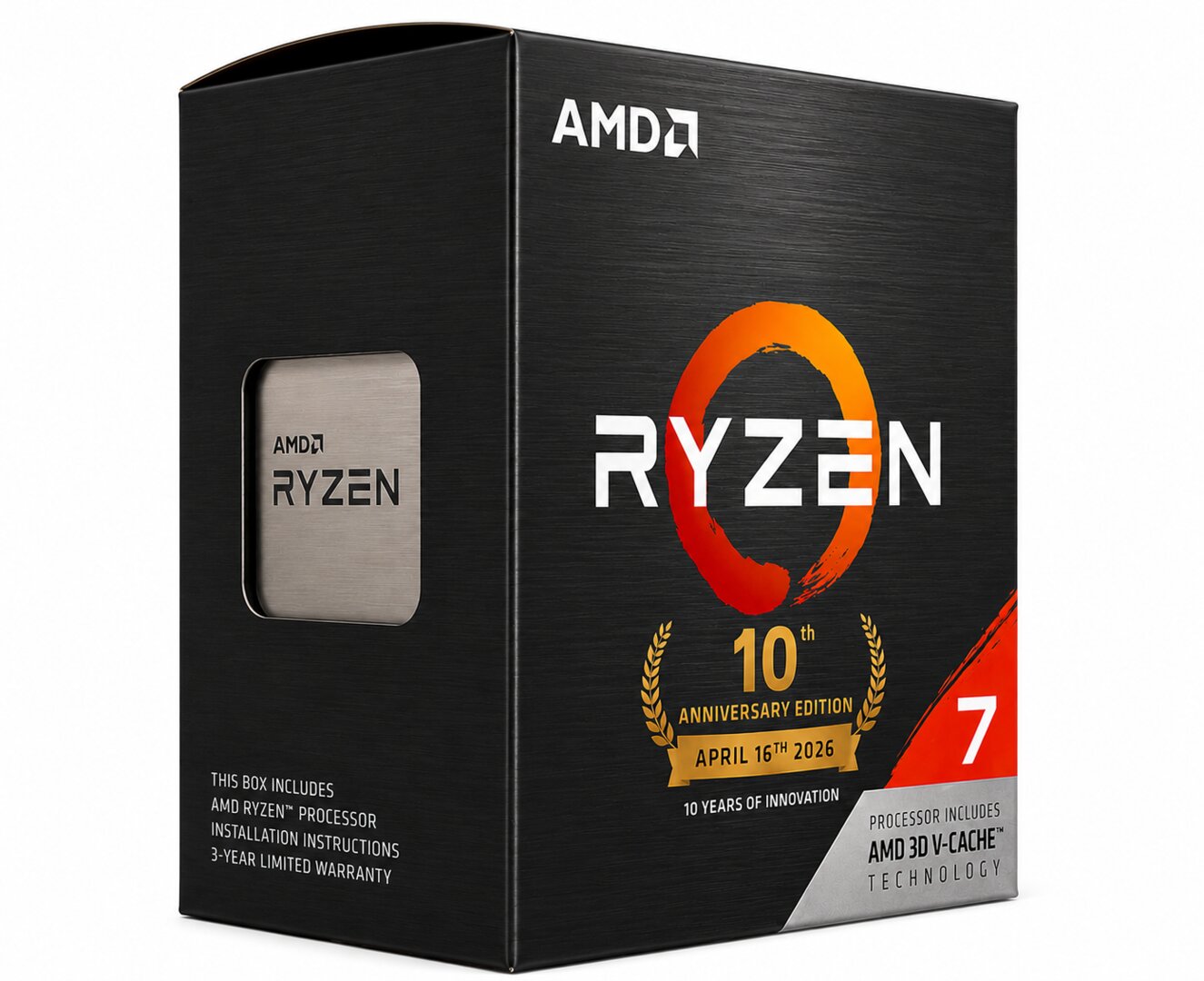 AMD Ryzen 7 5800X3D als 10th Anniversary Edition (10 Jahre Sockel AM4)