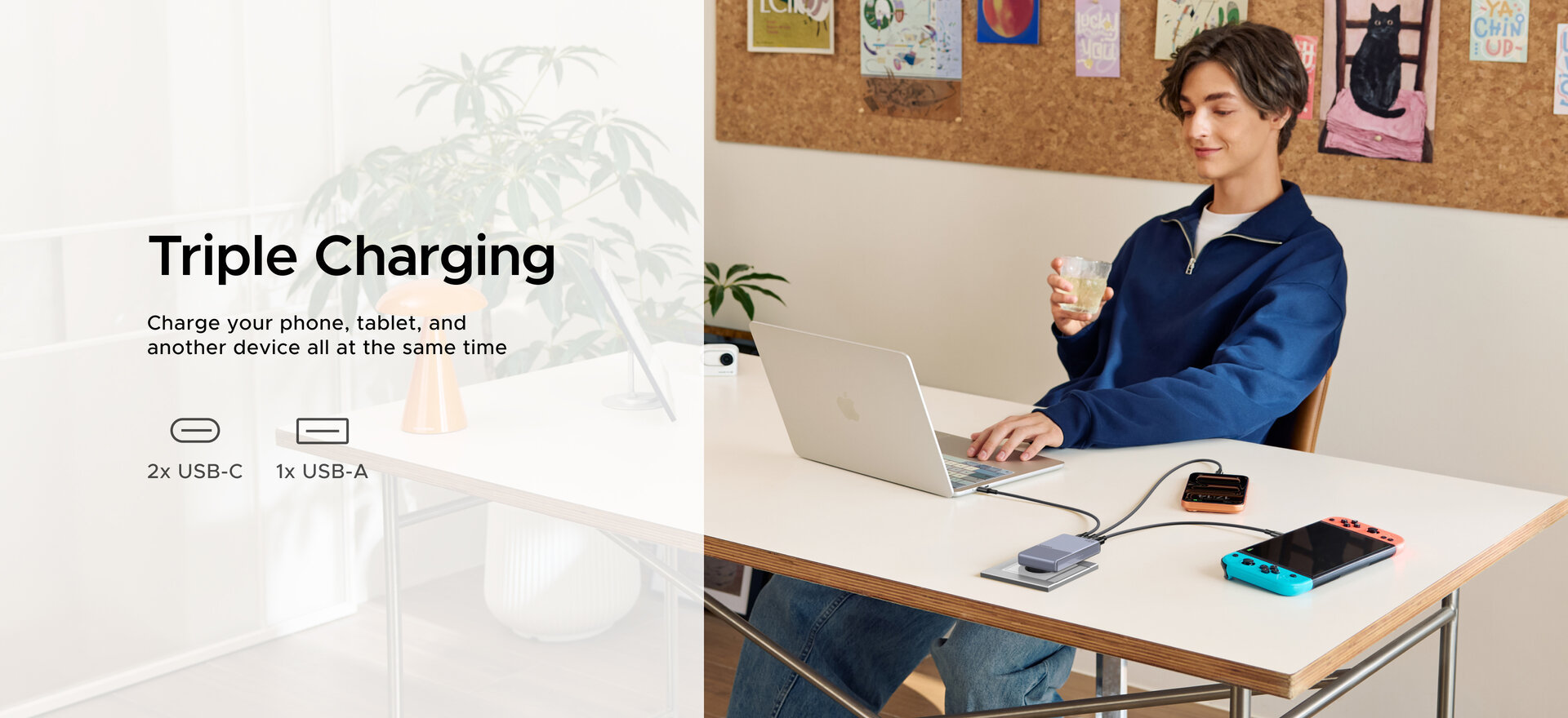 Nexode Air Charger Slim – Lädt bis zu drei Endgeräte parallel