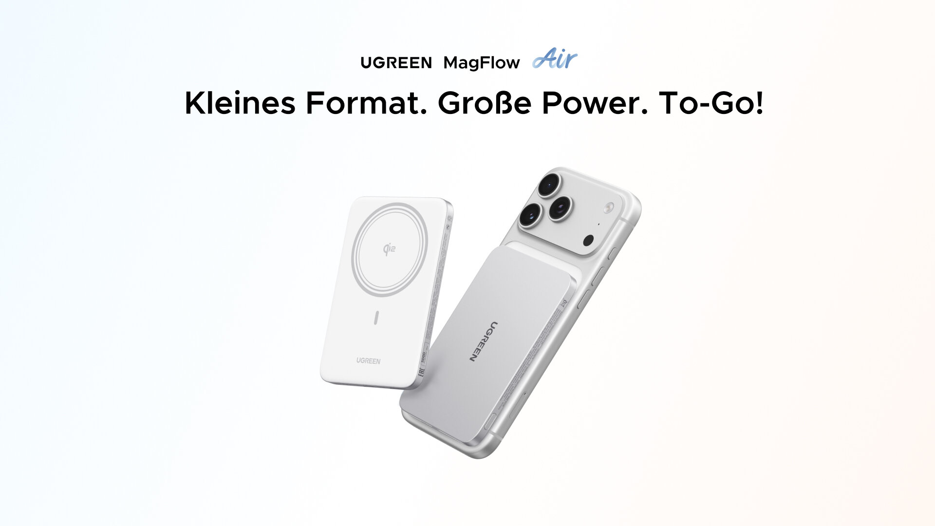 Die UGREEN MagFlow Air Magnetic Power Bank 15 W mit 5.000 und 10.000 mAh