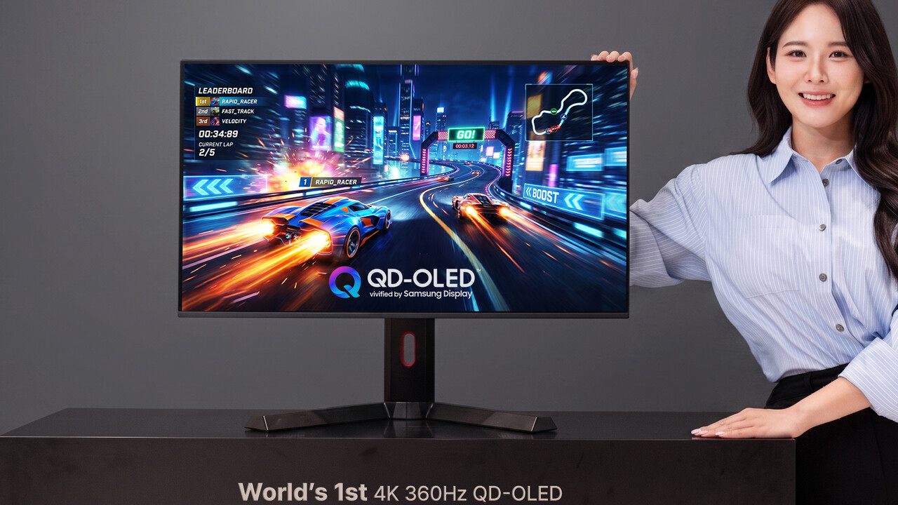 Neues Samsung-Display: QD-OLED erstmals mit 4K und 360 Hz, RGB-Stripe und True Black 600
