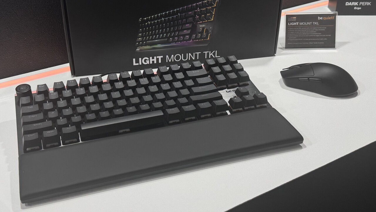 be quiet!  Light Mount TKL: Gute Silent-Tastatur schrumpft sich schmal