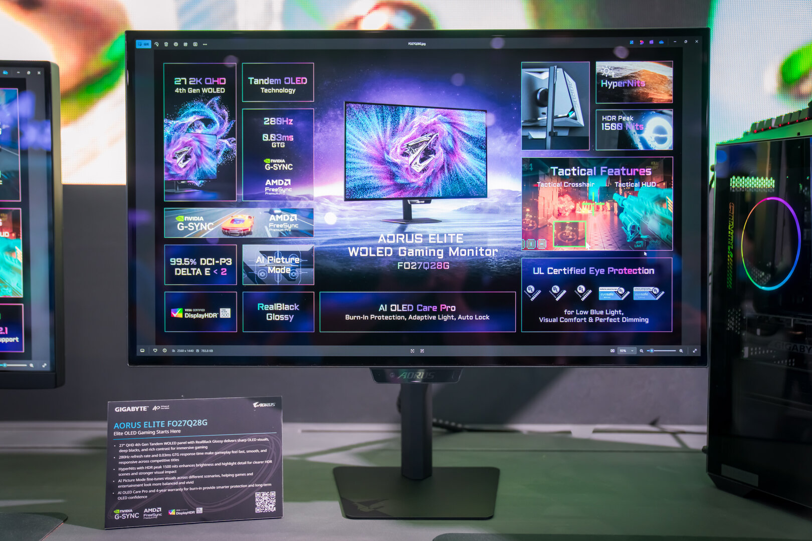 Aorus Elite FO27Q28G mit WOLED-Panel