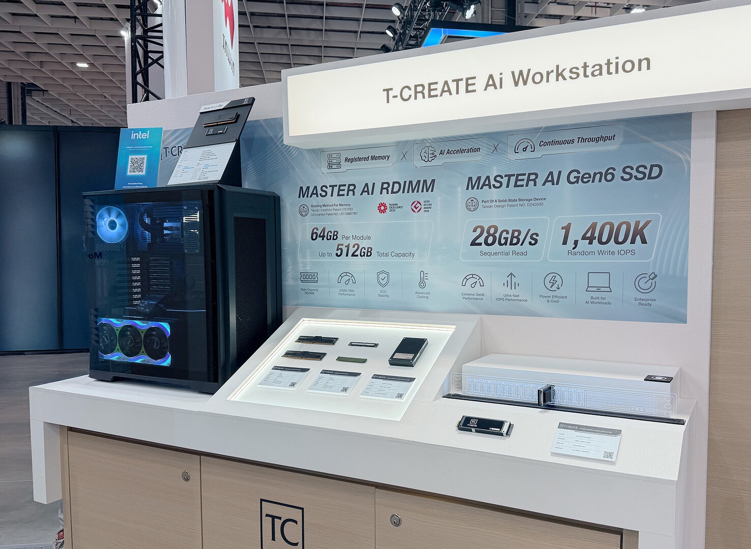 T-CREATE Ai Workstation Area mit extrem schneller PCIe-6.0-SSD