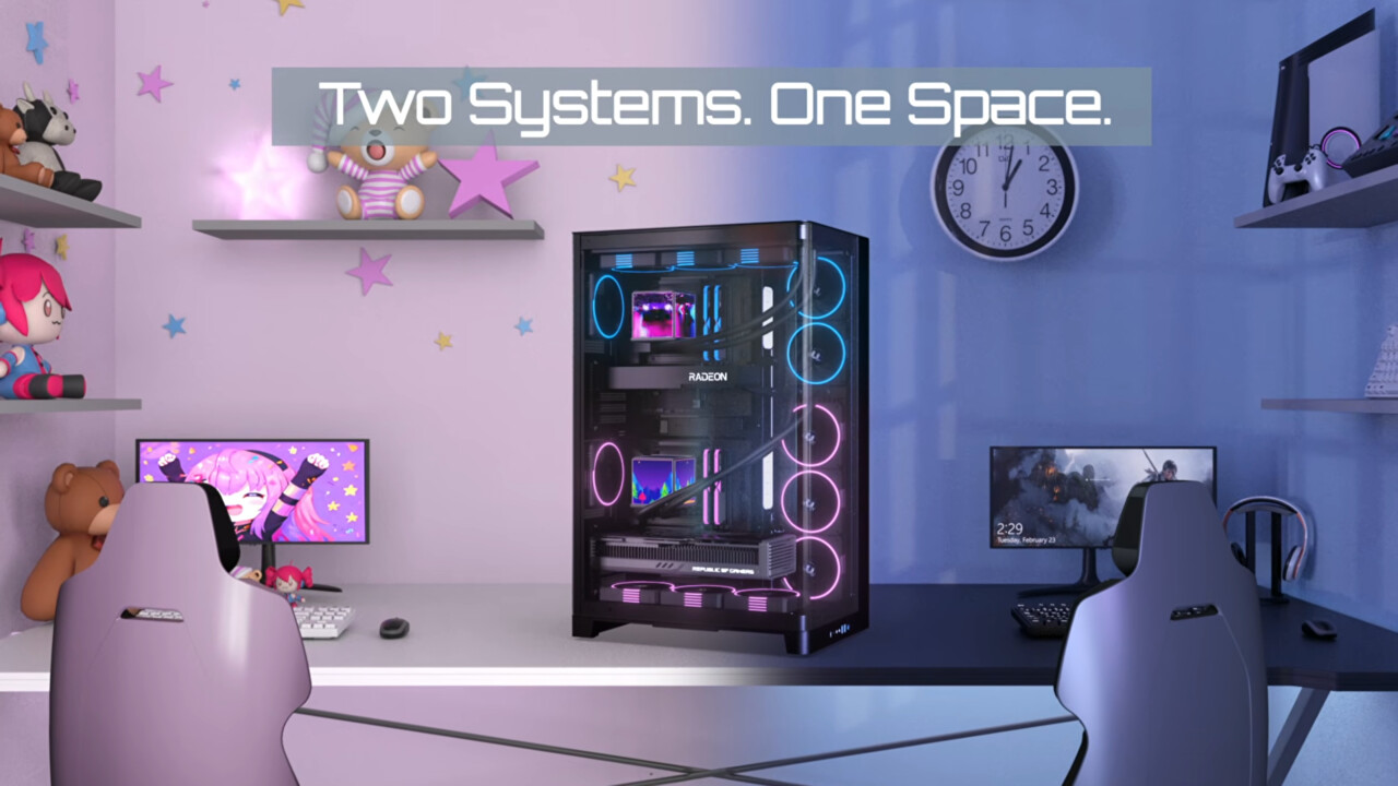 Thermaltake Capo X Dual System: Ein Gehäuse stapelt zwei Rechner