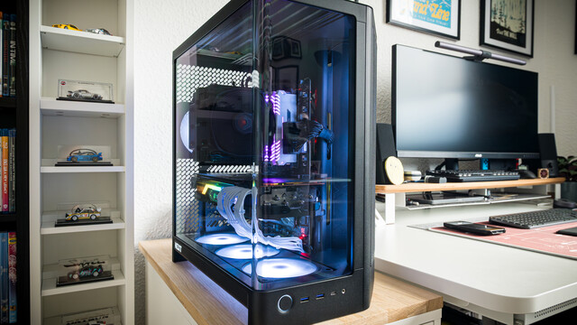 NZXT H6 RGB+ im Test: Fünfeck-Gehäuse setzt auf gebogenes Glas und Reverse-Lüfter