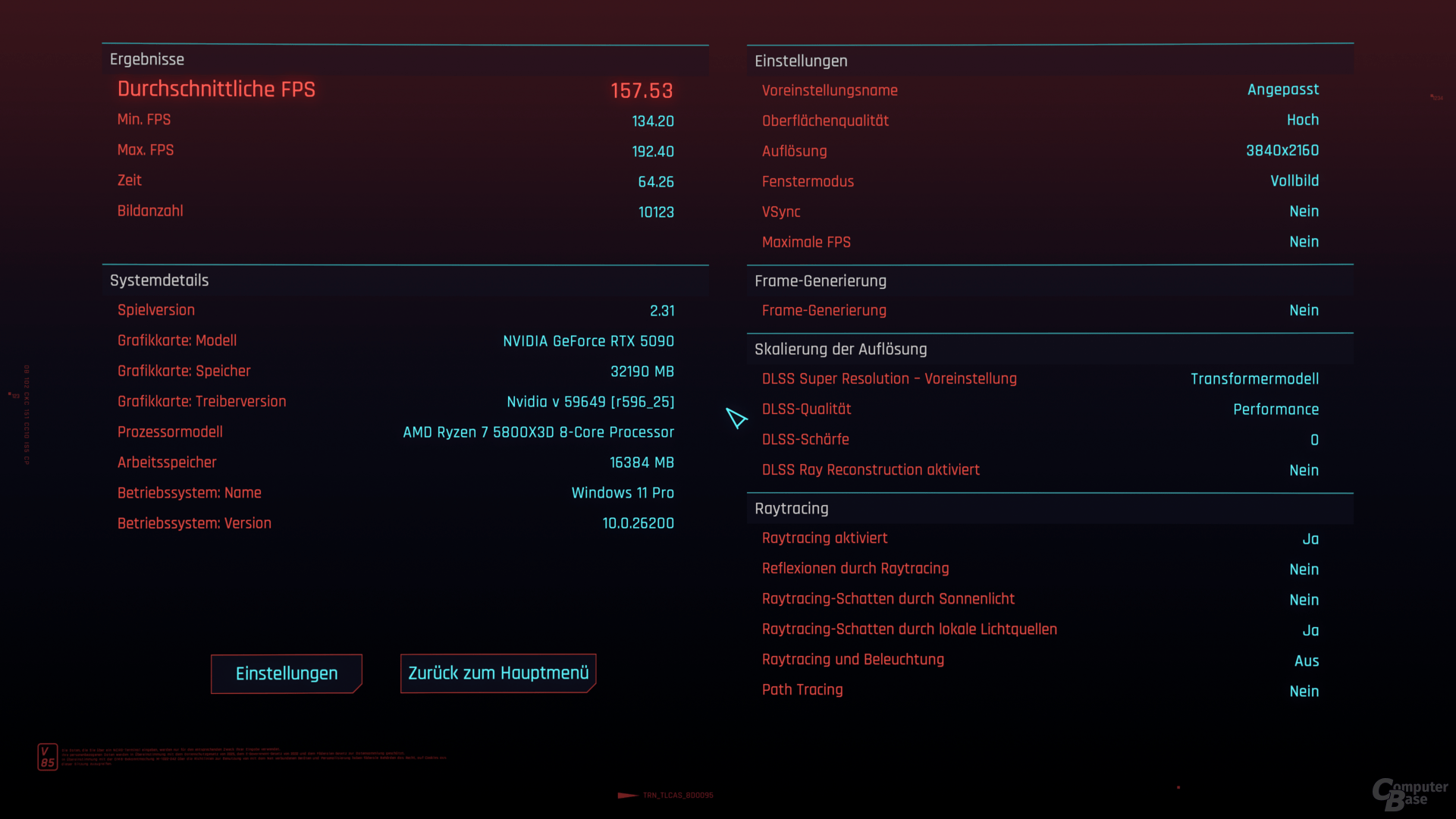 AMD Ryzen 7 5800X3D in Cyberpunk
