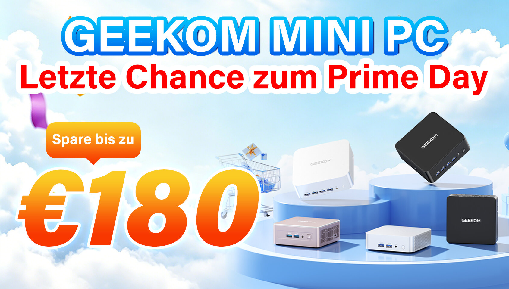 Letzte Chance: Spare bis zu 30 % oder 180 Euro in den GEEKOM Prime Day Deals!