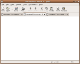Gedit Tabs