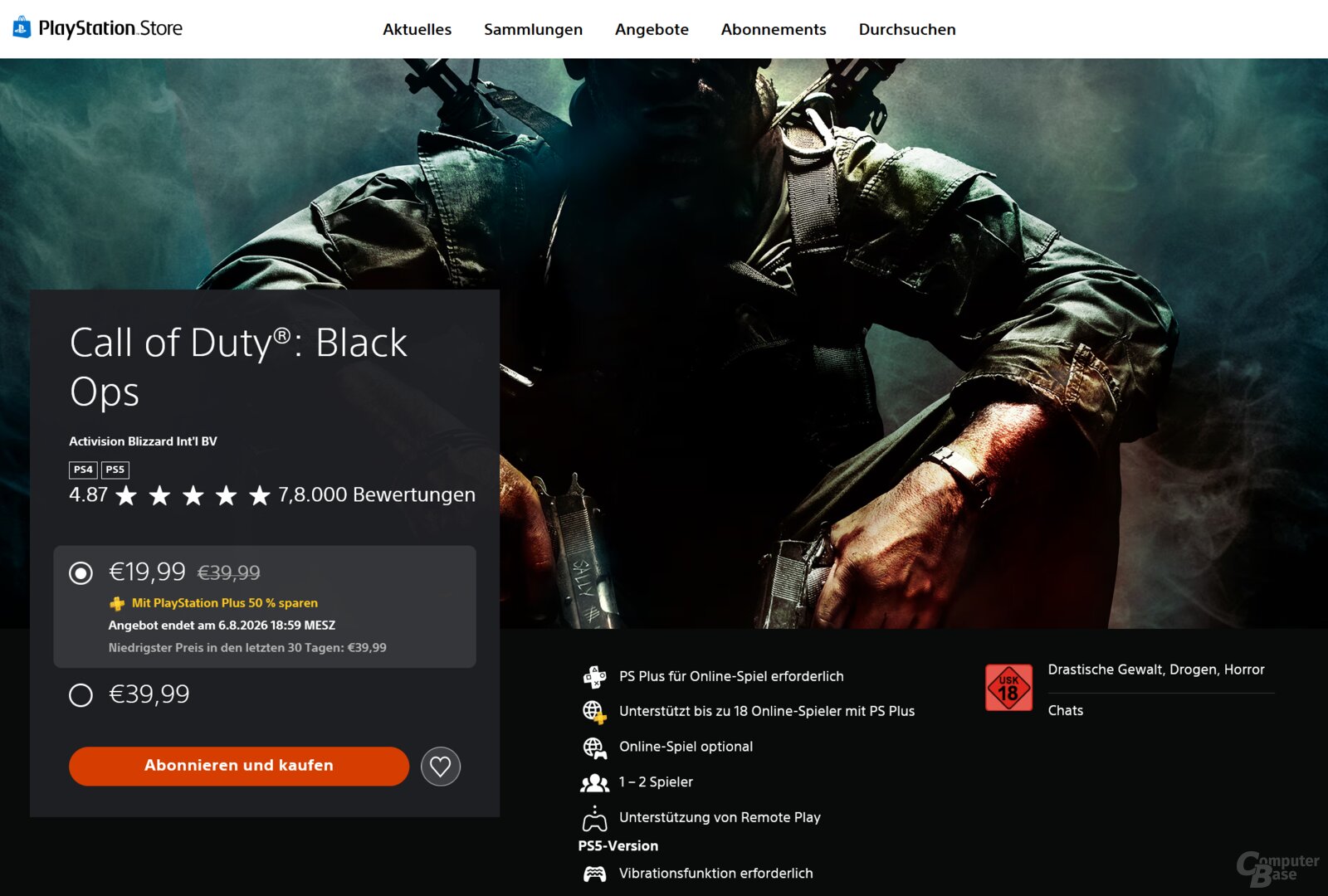 Altes Spiel, neuer Preis: Black Ops soll eigentlich 40 Euro kosten