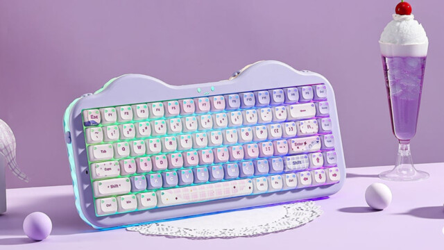 Yunzii C75 MAO Cake Kitten: Eine Katzen-Tastatur mit Pfoten, Augen und Ohren