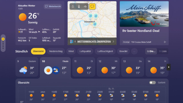 Windows 11: Wetter-App belegt bis zu 1,2 GB an Arbeitsspeicher