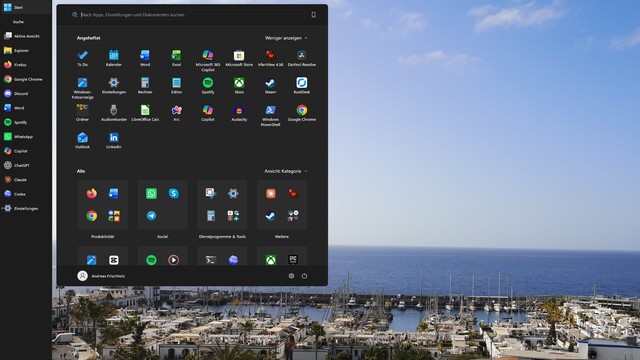 Windows 11: Bewegliche Taskleiste und neues Startmenü landen im optionalen August-Update
