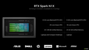 Ab Oktober: RTX Spark N1X kommt in zwei Varianten mit 24 bis 128 GB RAM