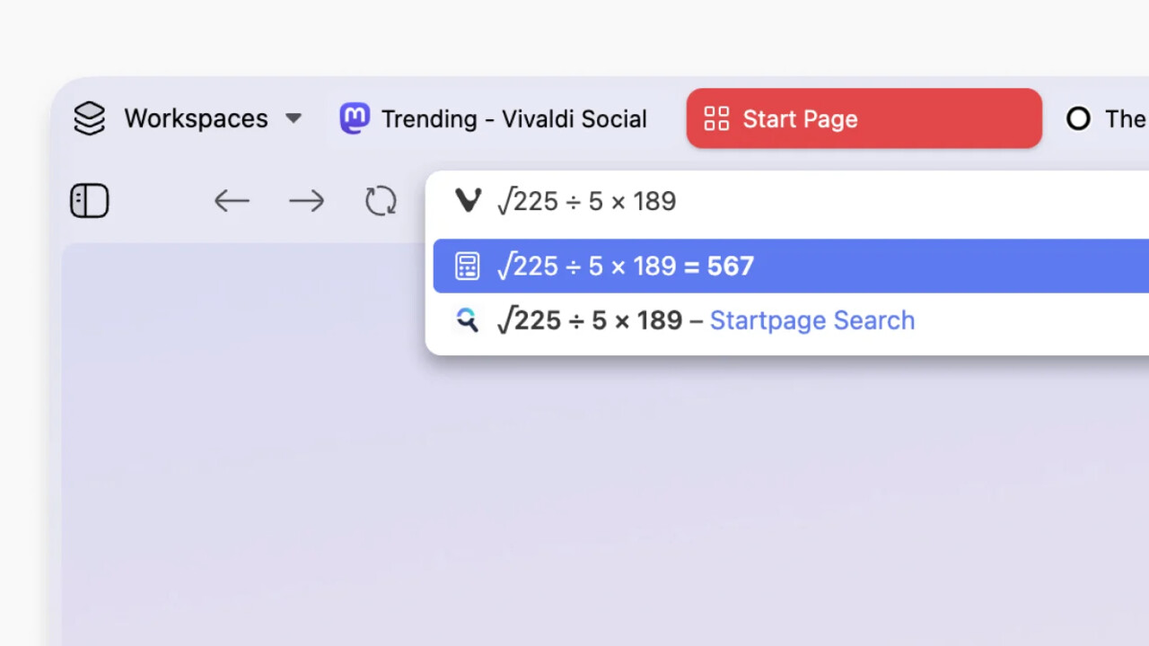 Browser aus Europa: Vivaldi 8.2 überrascht mit Rechner in der Adressleiste