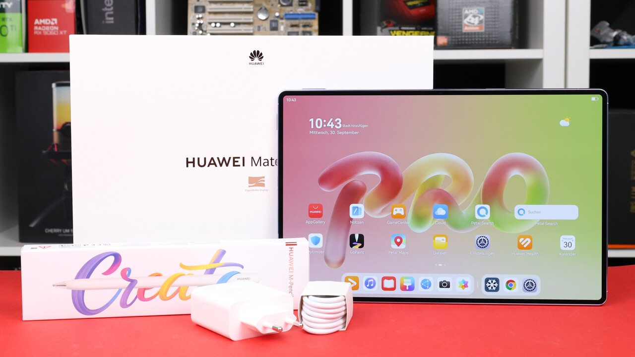 Huawei MatePad Pro 12" im Test: Mattes OLED-Tablet überzeugt als schlankes Leicht­gewicht